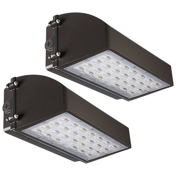 LEONLITE 45W LED Solar Power Outdoor Security Wall Pack (pack of 2